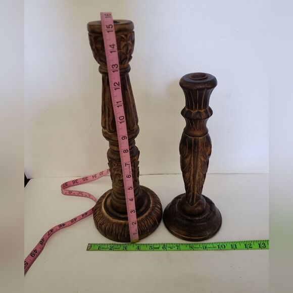 Wood  Candle Holders - Picture 6 of 6